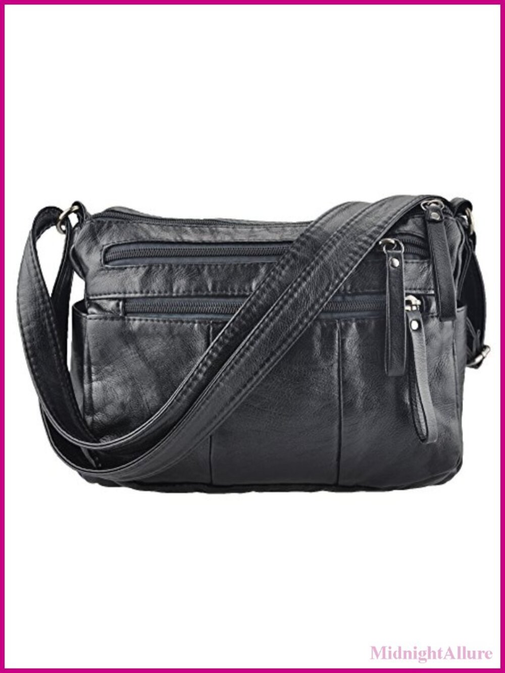 Soft PU Leather Crossbody Bag Lightweight Shoulder Purse
